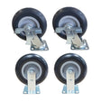Magnum Tool CARTA-A8N 8" Flat Free Utility Cart Caster Kit 2 Swivel Brakes 2 Fixed (4 Casters)