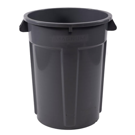 Magnum Tool CMTC-K-55G Magnum Pro Series 55 Gallon Plastic Trash Can Grey with Lid and Dolly (48 Set Pallet)