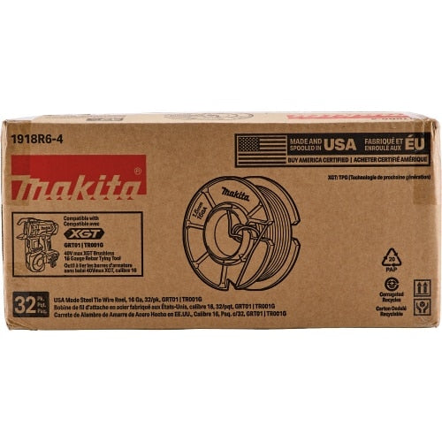 Makita 1918R6-4 USA Made 16 Gauge Steel Tie Wire Reels for GRT01 Rebar Tying Tool (32 Pack) - 5