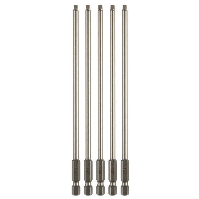 Makita 191V04-6 #2 Square Power Bit, 6-1/8", 5/pk