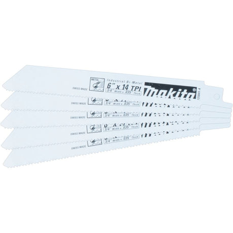 Makita 723065-A-5 6" 14TPI METAL RECIP BLADE,