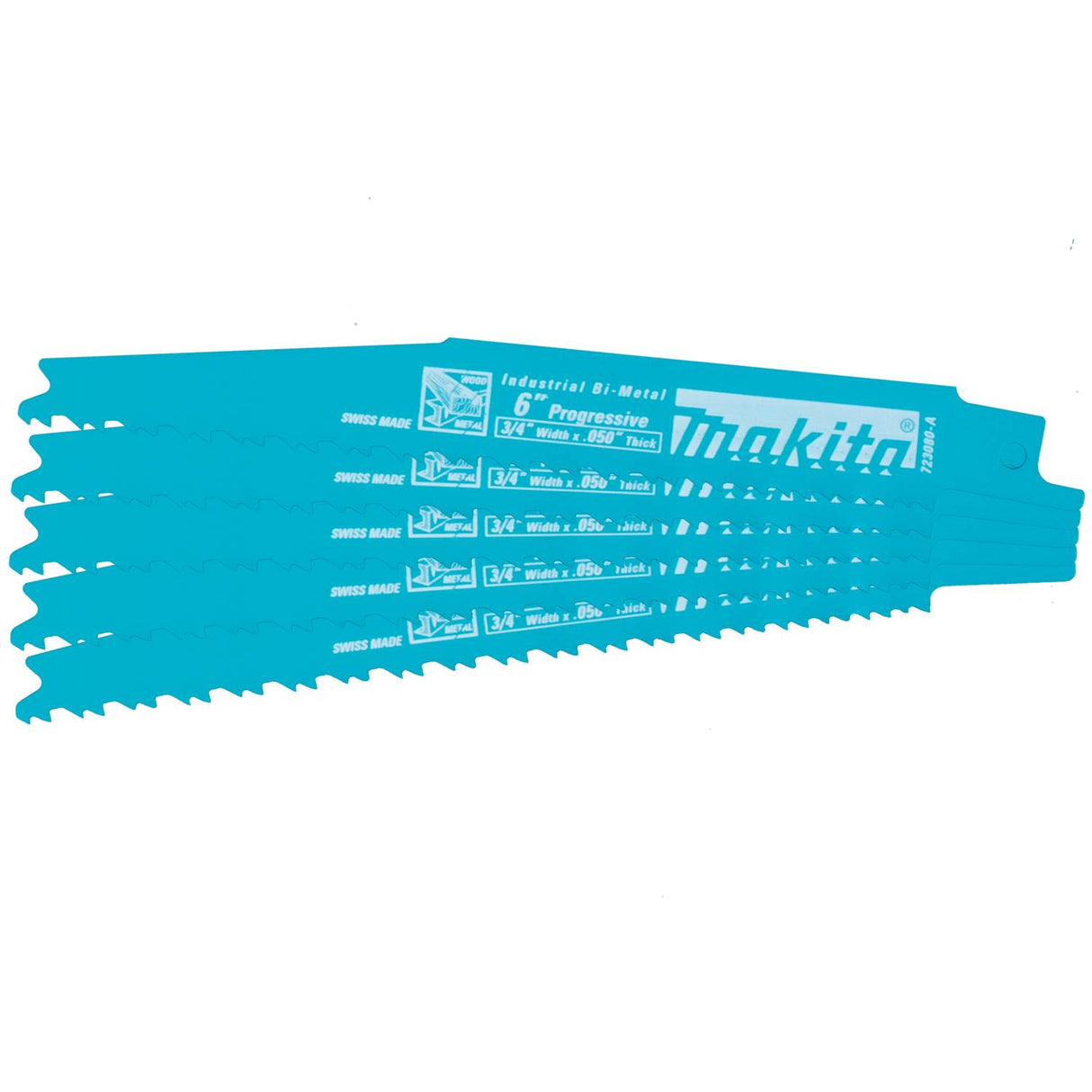 Makita 723080-A-5 6" All-Purpose Reciprocating Saw Blade, Progressive, 5 Pack