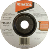 Makita 741402-9AP 4" x 5/8" x 1/4" Grinding Wheel, 24 Grit, Gen Purpose 5 Pack