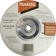 Makita 741414-B-10 7" x 5/8"?11 x 1/4" Hubbed Grinding Wheel, 24 Grit, 10 Pack