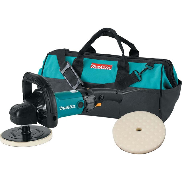 Makita 9237CX2 7" Polisher with Variable Speed and Accessories