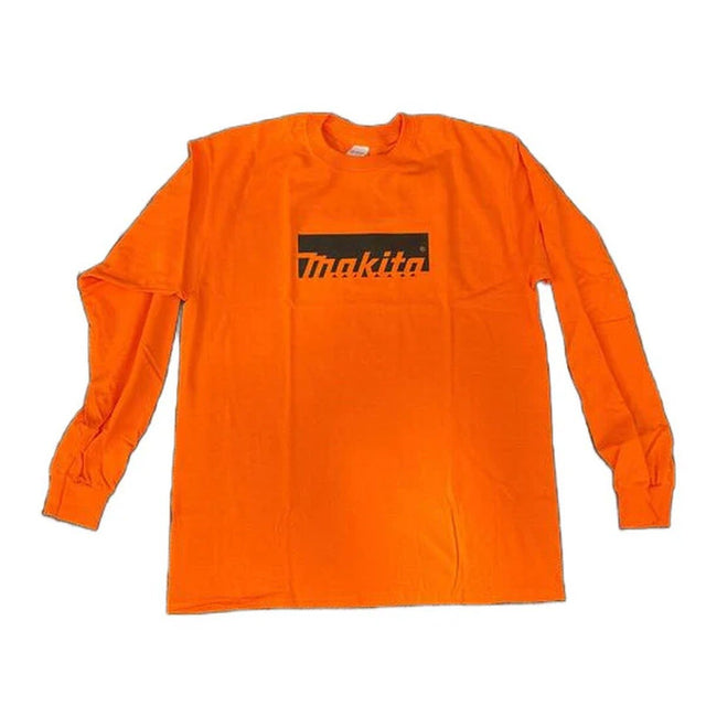 Makita 999TSH71 Safety Orange Long Sleeve Logo T-Shirt X-Large
