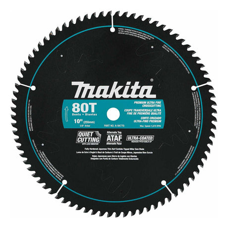 Makita A-94770 10" x 5/8" 80T Ultra-Coated Miter Saw Blade