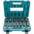 Makita A-96372 14 Piece 1/2" Drive Deep Well Impact Socket Set