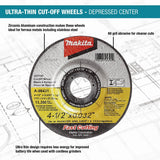 Makita A-96447-25 5" x .032" x 7/8" Depressed Center Cut-Off Wheel, 25/pk - 7