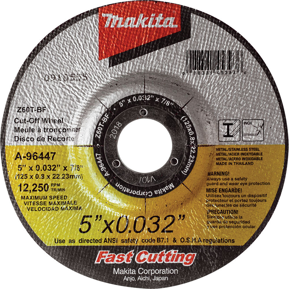 Makita A-96447 5" x .032" x 7/8" Depressed Center Cut-Off Wheel