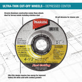 Makita A-96447 5" x .032" x 7/8" Depressed Center Cut-Off Wheel - 6