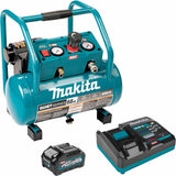 Makita AC001GM1 40V max XGT Brushless Cordless 2 Gallon Quiet Series Compressor Kit (4.0Ah)