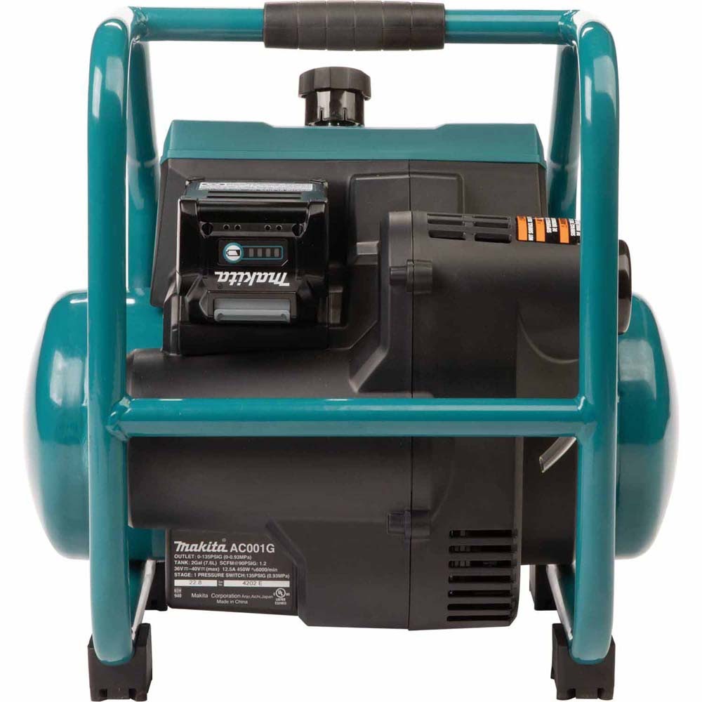 Makita AC001GM1 40V max XGT Brushless Cordless 2 Gallon Quiet Series Compressor Kit (4.0Ah) - 6