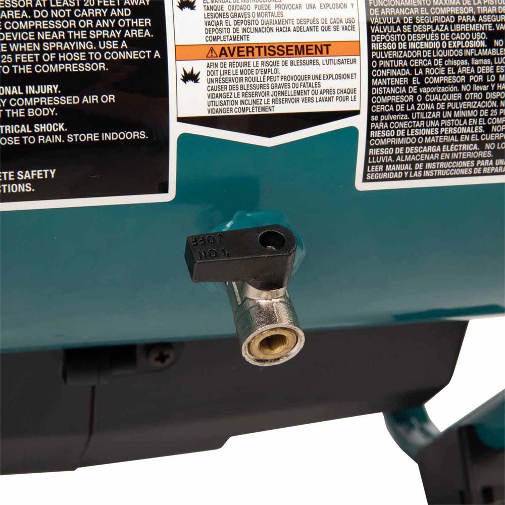 Makita AC001GM1 40V max XGT Brushless Cordless 2 Gallon Quiet Series Compressor Kit (4.0Ah) - 8