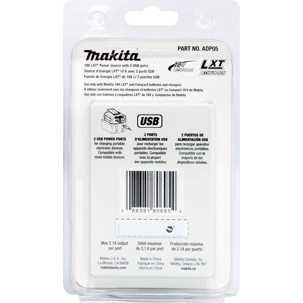 Makita ADP05 18V LXT USB Charging Adapter - 15