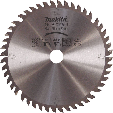 Makita B-07353 6-1/2" 48T Carbide Blade For SP6000K