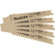 Makita B-20432 4" 6TPI Nail Embedded Wood Cutting Recipro Saw Blade, 5/pk