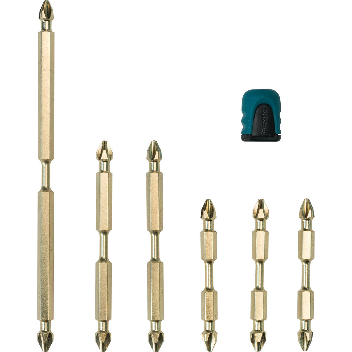 Makita B-44987 Impact GOLD 7 Piece Double-Ended Power Bits wih Mag Boost