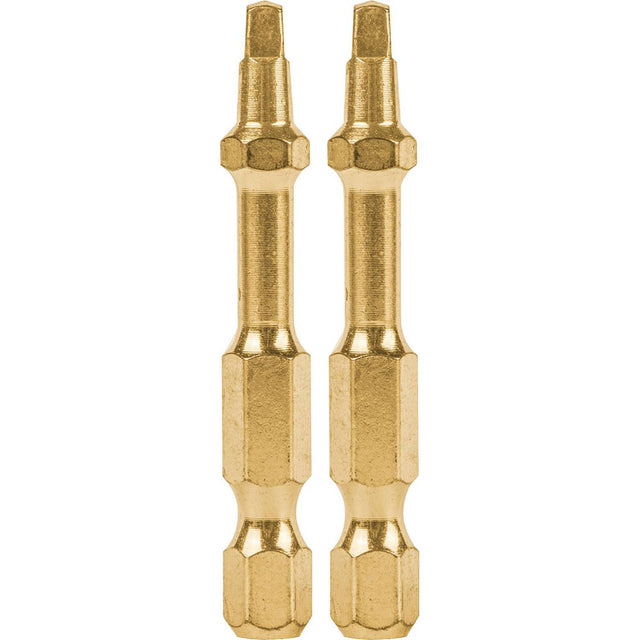 Makita B-60501 Impact GOLD #2 Square Recess 2" Power Bit, 2 Pack