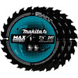 Makita B-61656-3 7-1/4" 24T Circular Saw Blade, Framing, 3/pk