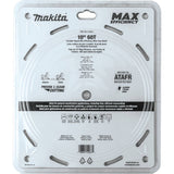 Makita B-66961 10" 60T Carbide-Tipped Max Efficiency Miter Saw Blade - 10