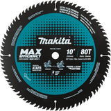 Makita B-66977 10" 80T Carbide-Tipped Max Efficiency Miter Saw Blade