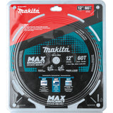 Makita B-66983 12" 60T Carbide-Tipped Max Efficiency Miter Saw Blade - 9