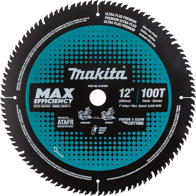 Makita B-67000 12" 100T Carbide-Tipped Max Efficiency Miter Saw Blade