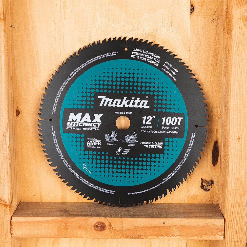 Makita B-67000 12" 100T Carbide-Tipped Max Efficiency Miter Saw Blade - 6