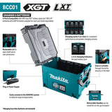 Makita BCC01 40V max XGT and 18V LXT 8-Port Charging Case with AC Adapter Power Supply - 2