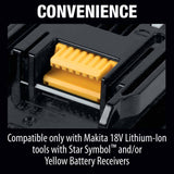 Makita BL1850BDC2X1 18V LXT Lithium-Ion Battery and Rapid Optimum Charger Starter Pack, 2ea. BL1850B, DC18RC, (5.0Ah) - 14
