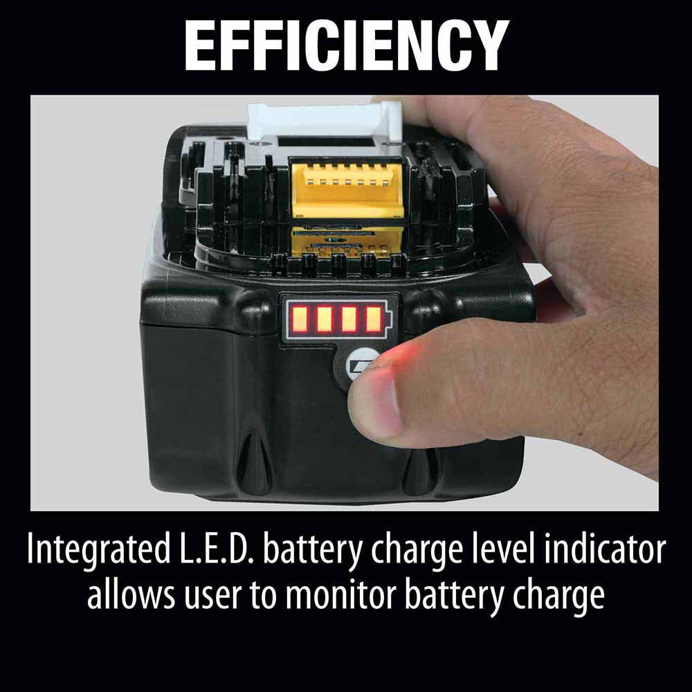 Makita BL1850BDC2 18V LXT Lithium-Ion Battery and Rapid Optimum Charger Starter Pack (5.0Ah) - 8