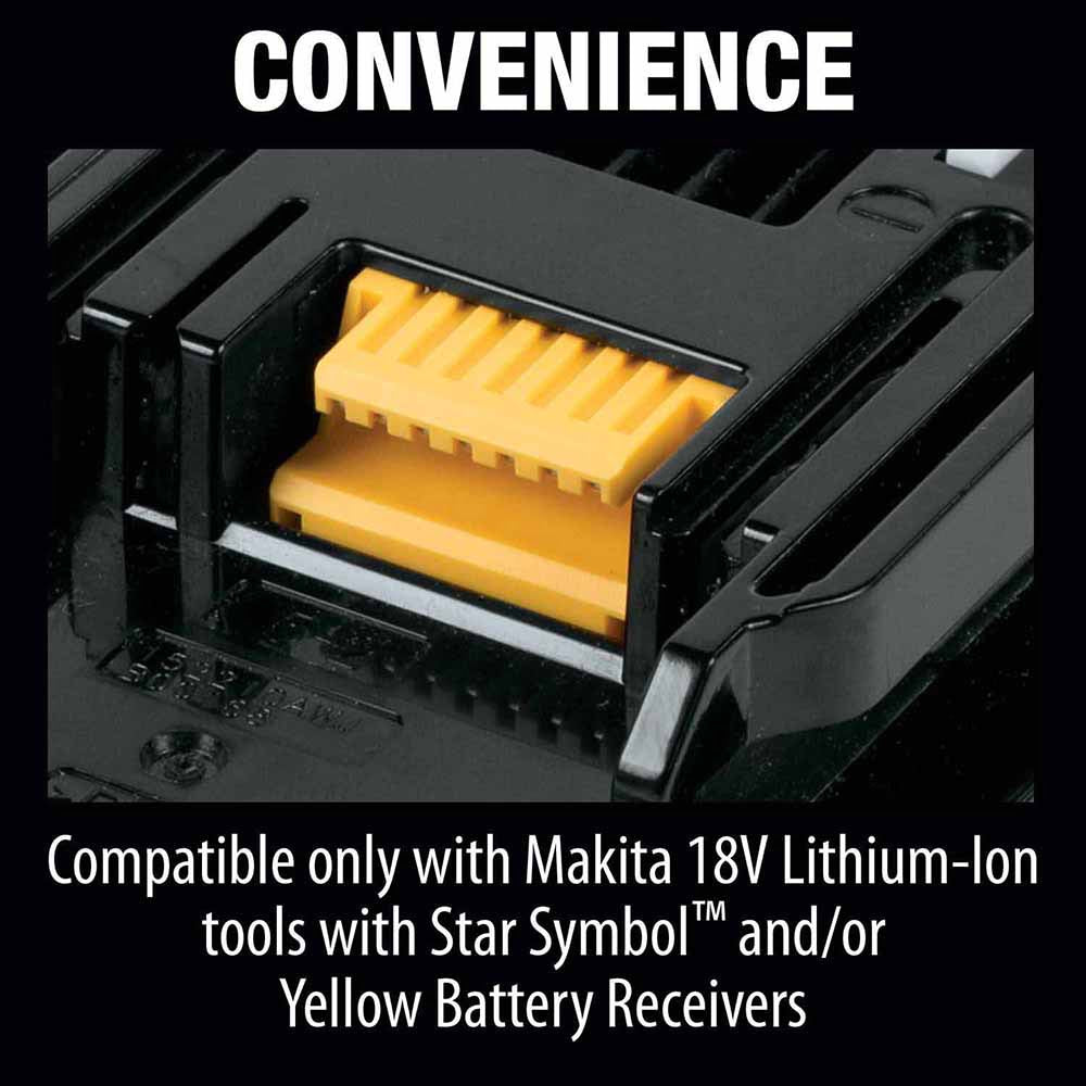 Makita BL1850BDC2 18V LXT Lithium-Ion Battery and Rapid Optimum Charger Starter Pack (5.0Ah) - 9