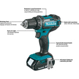 Makita CT225SYX 18V LXT Lithium-Ion Compact Cordless 2 Pc. Combo Kit, XFD10Z, XDT11Z, bag (1.5Ah) - 3