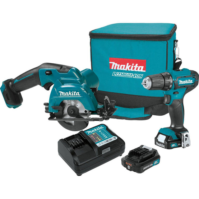 Makita CT233R 12V Max CXT Lithium-Ion Cordless 2-Pc. Combo Kit (2.0Ah)