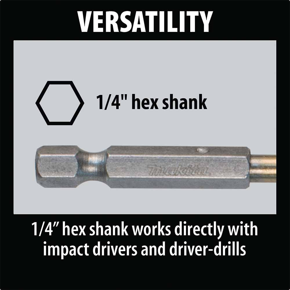 Makita D-23933 5/16" Titanium Coated Drill Bit, 1/4" Hex Shank - 6