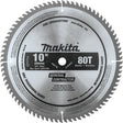 Makita D-65470 10" 80T Micro-Polished Miter Saw Blade, Fine Crosscutting