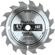 Makita D-67016 6-1/2" 16T Carbide-Tipped Circular Saw Blade, Framing