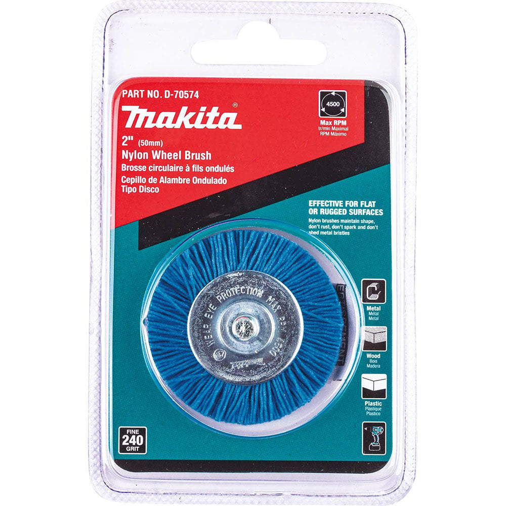 Makita D-70574 2" Nylon Wheel Brush, Fine, 240 Grit - 2