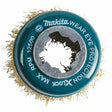 Makita D-72671 X-LOCK 3" Brass Coated Carbon Steel Crimped Wire Cup Brush