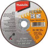 Makita D-74821-5 3" x .040" x 3/8" Type 1 General Purpose 46 Grit Thin Cut-Off Wheel for Metal and Stainless Steel Cutting, 5-Pack - 2