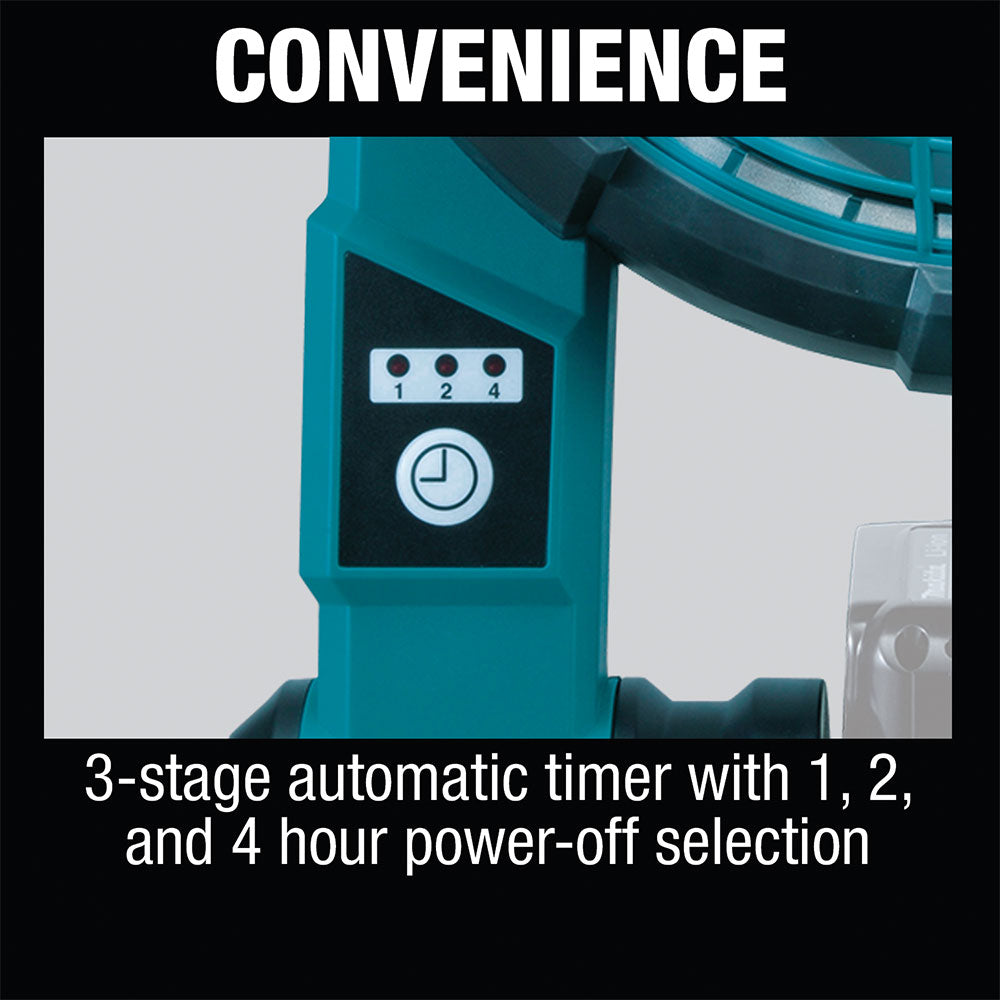 Makita DCF201Z 18V LXT Lithium-Ion Cordless Job Site Fan (Tool only) - 3