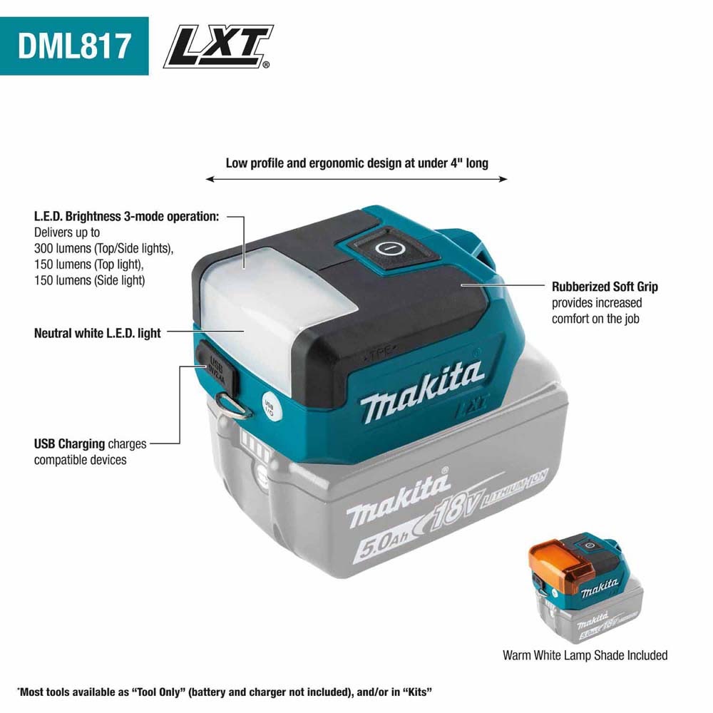 Makita DML817 18V LXT Compact L.E.D. Flashlight, Flashlight Only - 2