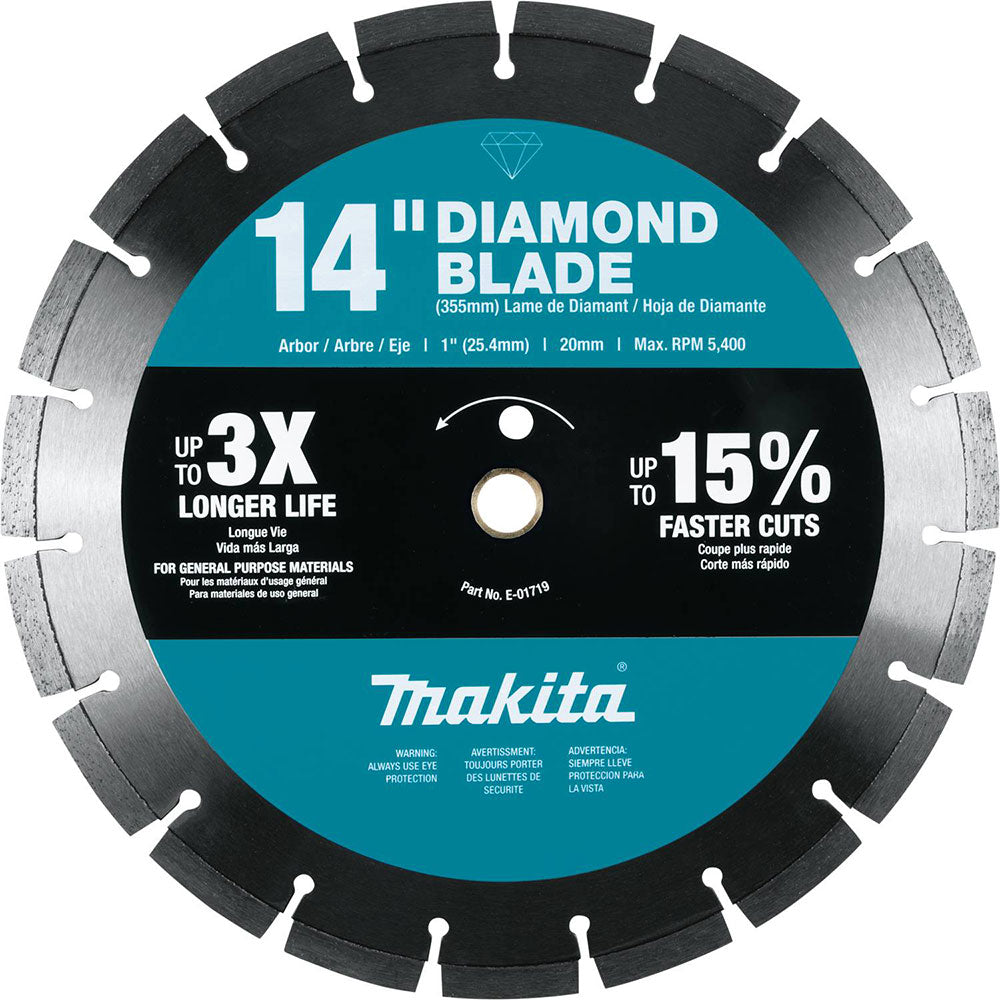 Makita E-01719 14" Diamond Blade, Segmented, General Purpose