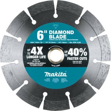 Makita E-02509 6" Diamond Blade, Segmented, General Purpose