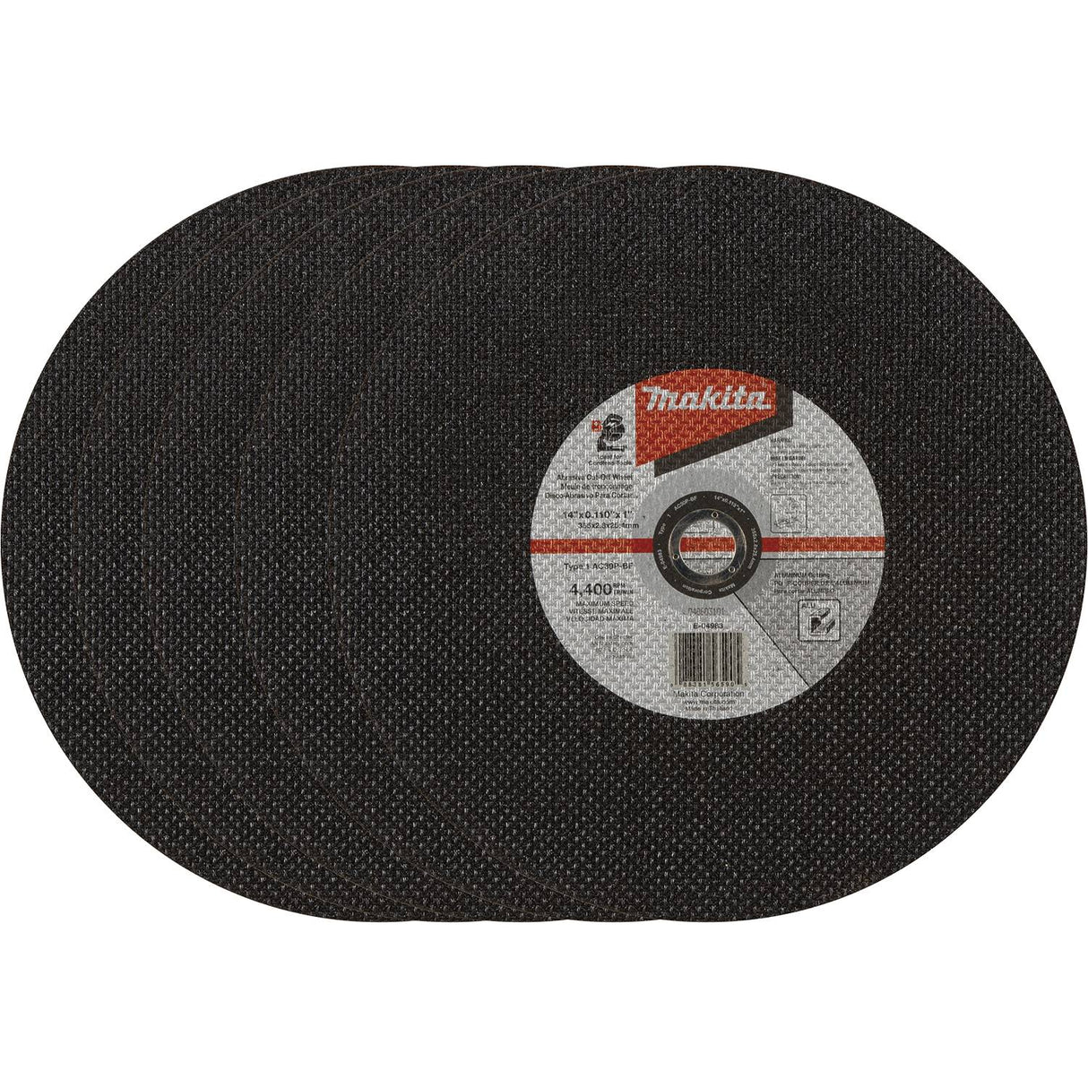 Makita E-04983-5 14" x .110" x 1" Type 1 30 Grit Thin Cut-Off Wheel - 2