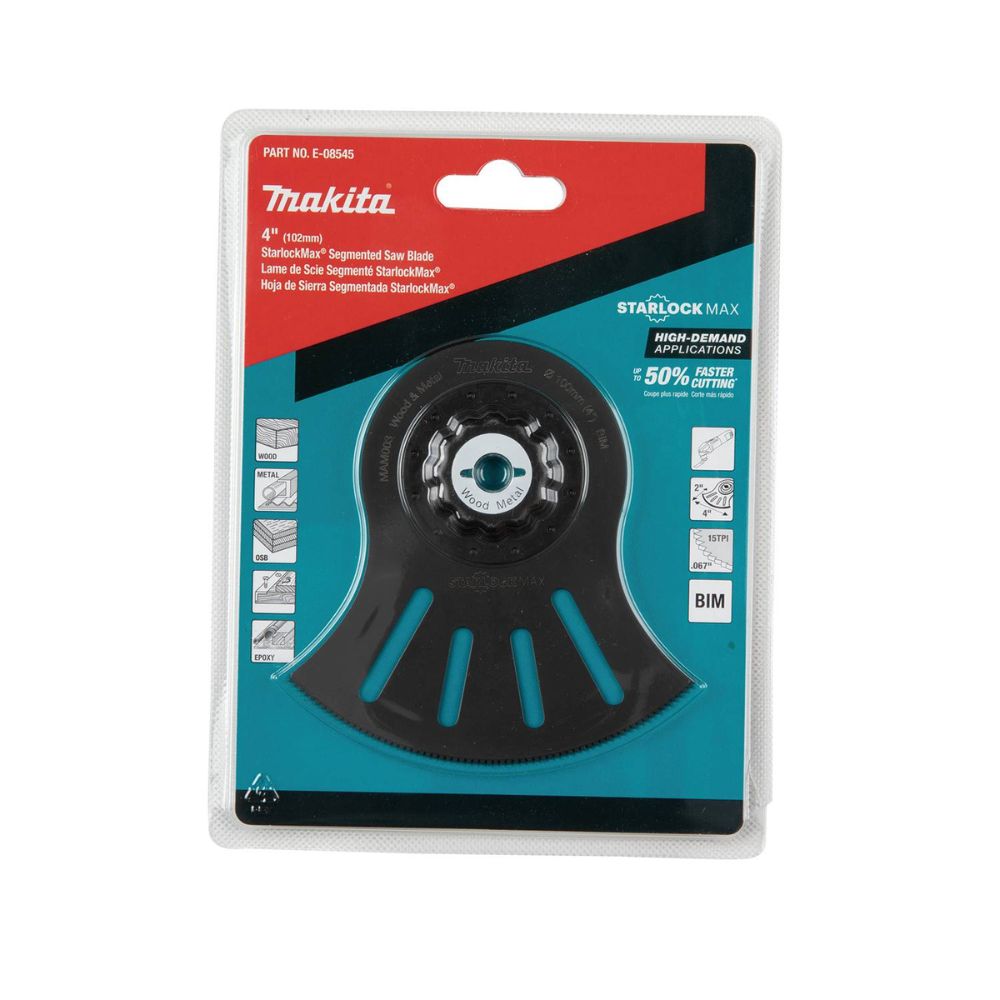 Makita E-08545 StarlockMax Oscillating Multi-Tool 4" Bi-Metal Segmented Saw Blade - 3