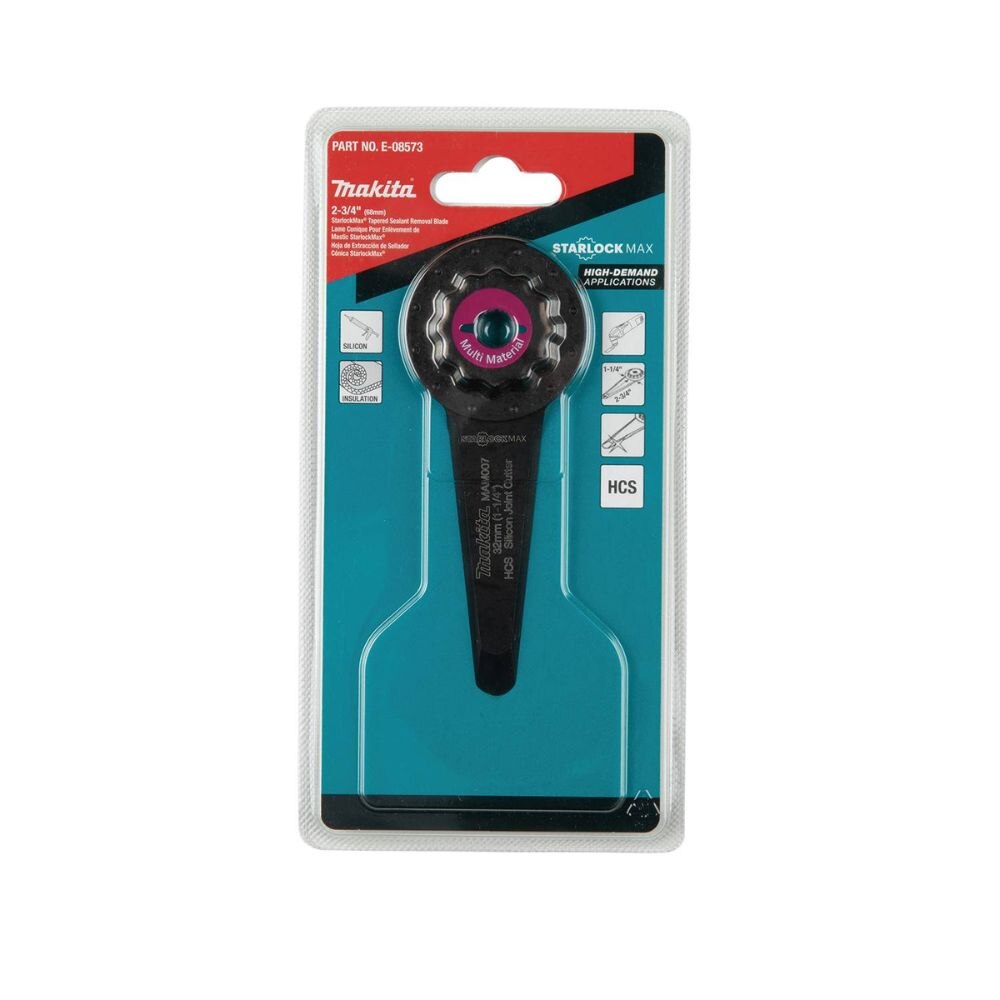 Makita E-08573 StarlockMax Oscillating Multi-Tool High Carbon Steel Tapered Sealant Removal and Joint Cutter Blade - 3