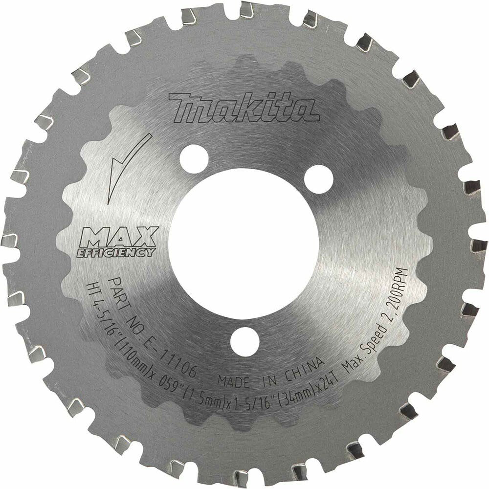 Makita E-11106 4-5/16" 24T Carbide-Tipped Max Efficiency Cutter Blade, XCS06