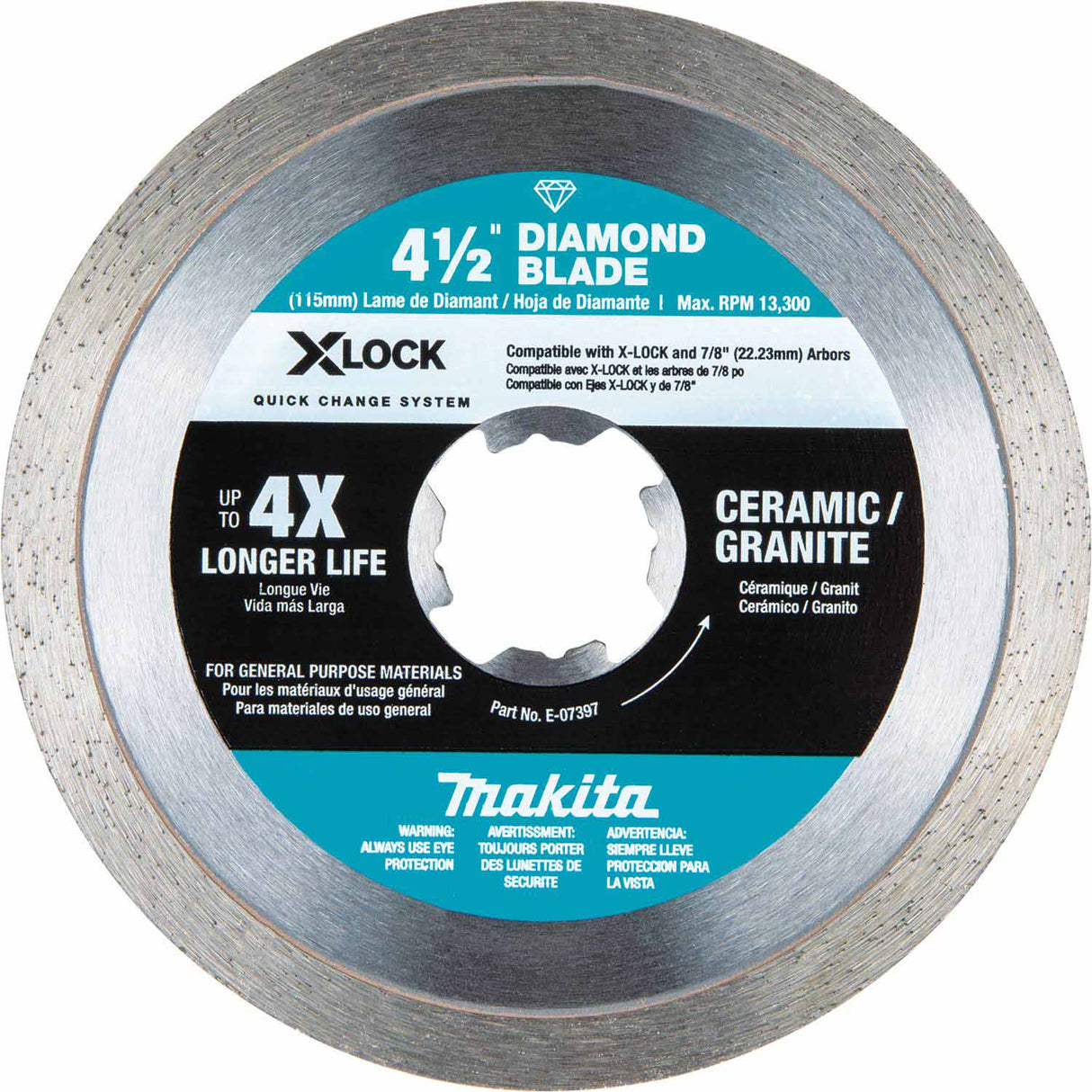 Makita E-12647 X-LOCK 4-1/2" Diamond Blade Variety Pack, 3/pc - 4